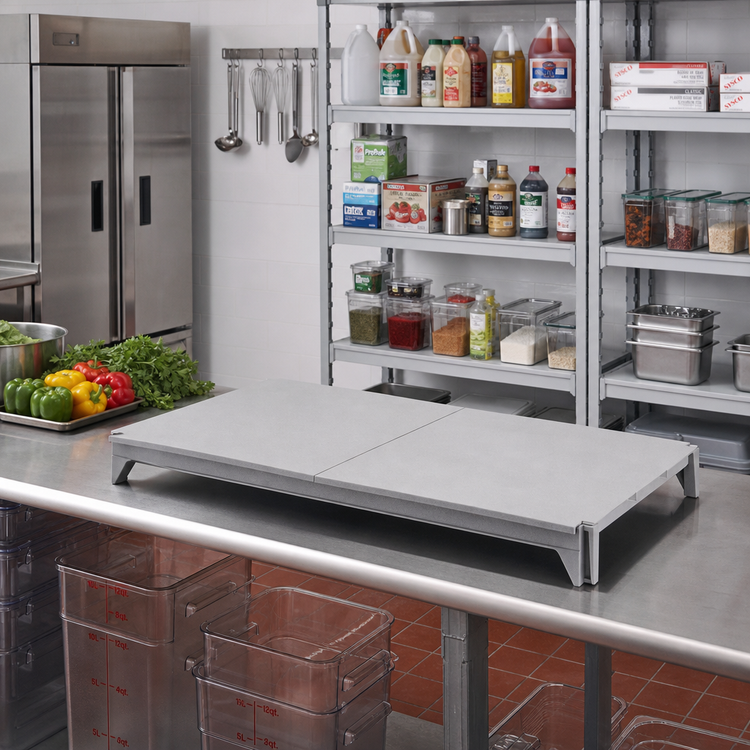 Product image #3 for Cambro Camshelving Premium Solid Shelf Kit, 18 x 54 Inches, Speckled Gray