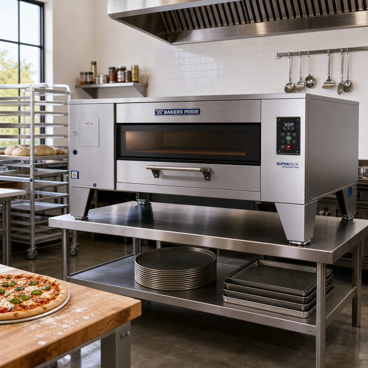 Product image #2 for Bakers Pride SuperDeck Y-600BL-DSP Gas Display Pizza Deck Oven, 60 x 36 Inch Deck, Single Deck