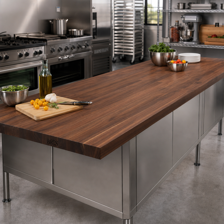 Product image #2 for Boos Block American Black Walnut Wood Countertop, 108 Inch x 30 Inch x 1-1/2 Inch, Varnique Finish
