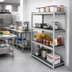Thumbnail image #2 for Fermostock 4-Tier Polymer Shelving Unit Expansion Kit, 26 W x 22 D x 71 H, Gray