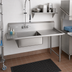 Thumbnail image #2 for John Boos Pro-Bowl Straight Soiled Dishtable with Pre-Rinse Sink Bowl, 60-Inch, Right-to-Left, 14-Gauge 300 Series Stainless Steel