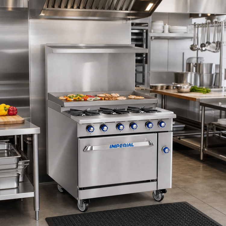 Product image #2 for Imperial Pro Series 36-Inch Gas Restaurant Range with Griddle Top and Standard Oven