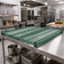 Thumbnail image #3 for Steel Works Stainless Heavy Duty Green Epoxy-Coated Wire Shelf, 24 x 24 Inches, 800 lb Capacity