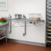 Thumbnail image #2 for Wall-Mount Cantilever Single Shelf Kit, 30 x 24 Inches, Gray Epoxy Antimicrobial Finish
