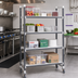 Thumbnail image #2 for Cambro Camshelving Elements XTRA 4-Tier Solid High-Density Mobile Starter Unit, 21 x 42 x 70-1/4 Inches, Speckled Gray