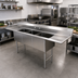 Thumbnail image #2 for Advance Tabco 3-Compartment Fabricated Sink with Left and Right Drainboards, 20 x 30 x 14-Inch Bowls, 100-Inch Long