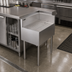 Thumbnail image #2 for Krowne Royal Series Open Base Free Standing Left End Return Underbar Corner Drainboard, 18