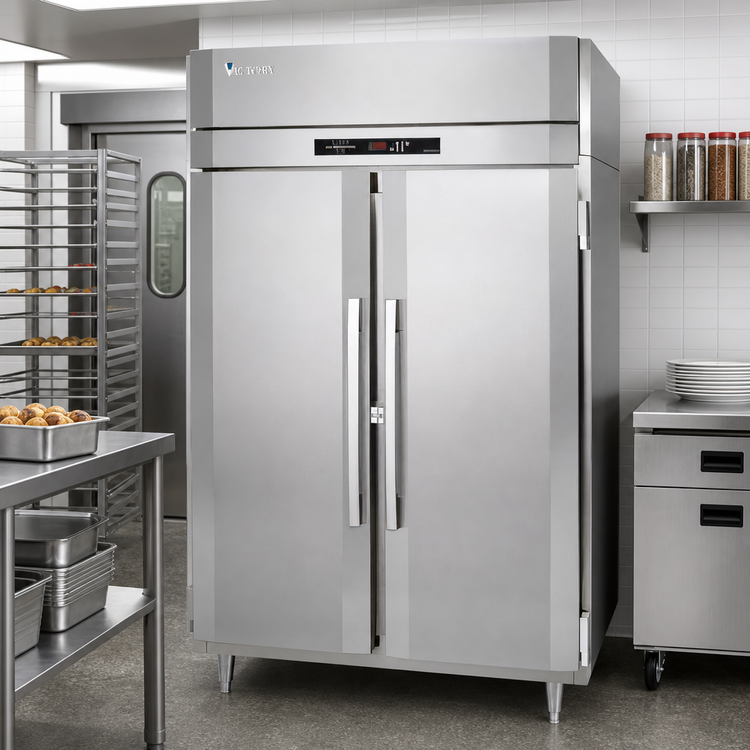 Product image #2 for Victory UltraSpec Series Extra-Wide Two-Section Reach-In Heated Holding Cabinet, 52 Cu. Ft., Stainless Steel