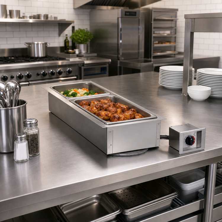 Product image #2 for Alto-Shaam Halo Heat 15-Inch Wide Drop-In Electric Waterless Hot Food Well, 1 Full-Size and 1 Third-Size Pan Capacity