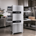 Thumbnail image #2 for Moretti Forni T64E 2-Deck Ventless Electric Conveyor Pizza Oven with Closed Stand