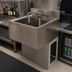 Thumbnail image #3 for BK Resources 36-Inch Wide Three Compartment Stainless Steel Underbar Sink with Backsplash and Faucet