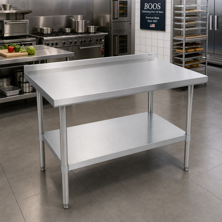 Product image #2 for John Boos Stallion Economy Stainless Steel Top Work Table with Undershelf, 60 x 30 Inch