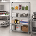 Thumbnail image #2 for Redipak 4-Tier Stationary Chrome Wire Shelving Unit, 48W x 18D x 74H