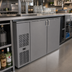 Thumbnail image #2 for Glastender 52-Inch Shallow-Depth Front-Serviced Back Bar Cooler, Two-Section, Solid Door