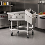Thumbnail image #2 for Southbend (Middleby) HDCS-60 60-Inch Stainless Steel Counterline Equipment Stand with Undershelf and 2-Inch Tubular Legs