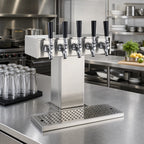 Thumbnail image #2 for Perlick Corporation 3780-5BPC 5-Faucet Air-Cooled Tee Draft Beer Tower, Polished Chrome