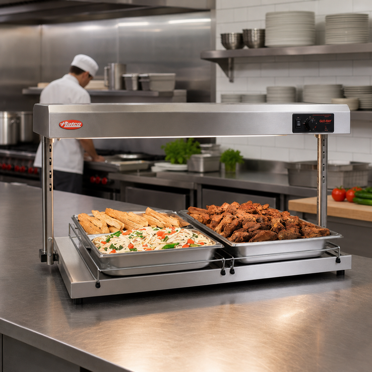 Product image #2 for Hatco Glo-Ray® Freestanding Heated Shelf, 36" W x 17-1/2" D, Adjustable Thermostat