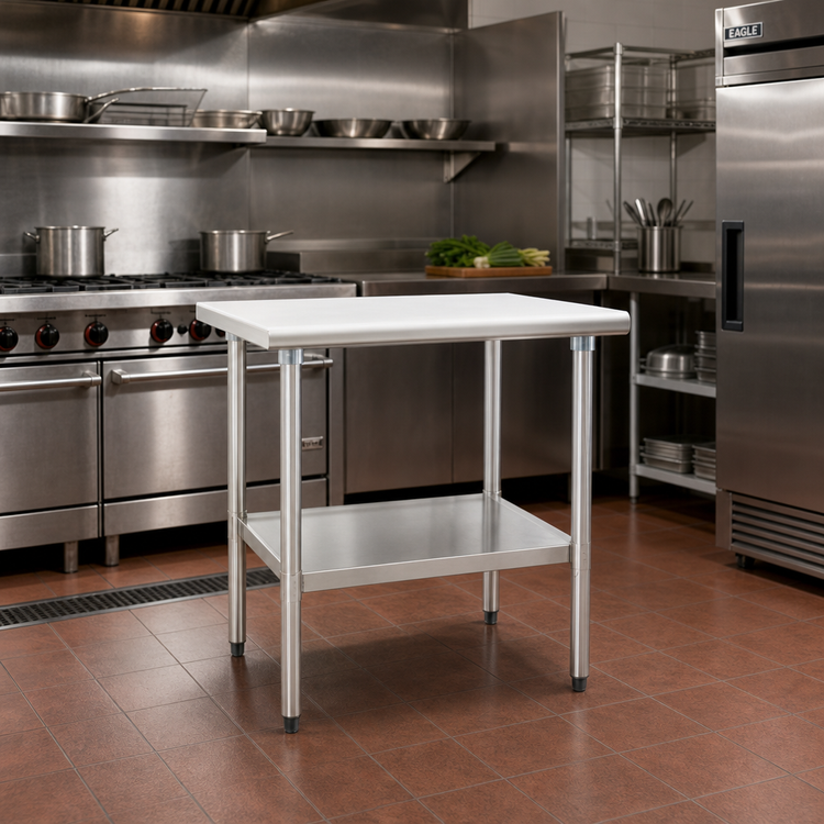 Product image #2 for Eagle Deluxe Series Stainless Steel Work Table with Adjustable Undershelf, 30 x 24 Inch
