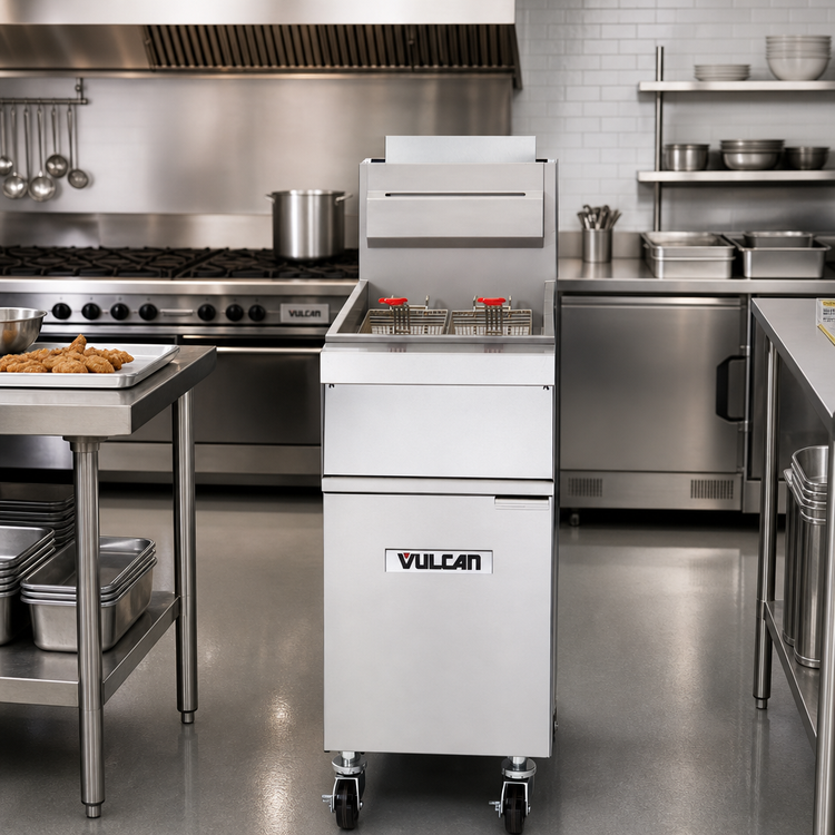 Product image #3 for Vulcan GRM Series Freestanding Gas Fryer, 21-Inch, 65-70 lb Capacity, Millivolt Controls
