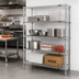Thumbnail image #2 for Eagle Group 4-Tier Stationary Starter Wire Shelving Unit, 60 x 24 x 74 Inches, Stainless Steel Finish