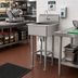 Thumbnail image #2 for Advance Tabco One-Station Freestanding Floor-Mounted Service Sink with Knee Valve and Gooseneck Spout, 20 x 19.5 Inch Bowl