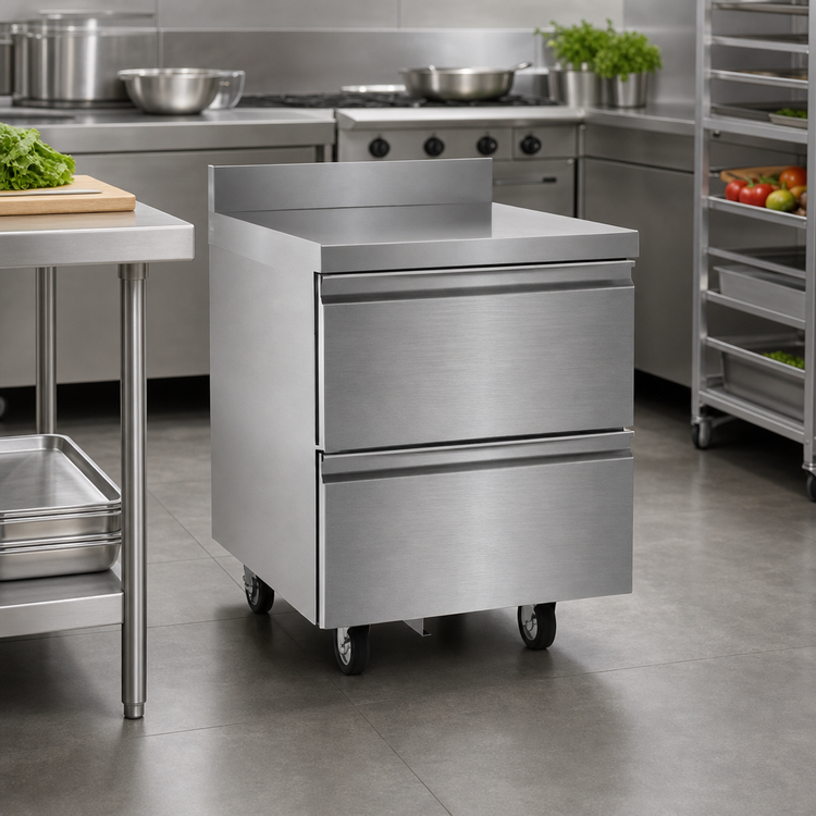Product image #2 for Delfield STD4527NP 27-Inch One-Section Undercounter Drawer Freezer Base with 4-Inch Backsplash