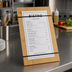 Thumbnail image #2 for American Metalcraft Wood/Bamboo Rubber Band Board Tabletop Menu Holder, 9 x 15-1/2 Inches
