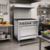 Thumbnail image #2 for Omcan USA 36-Inch Natural Gas Commercial Range with 6 Open Burners and Standard Oven
