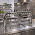 Thumbnail image #2 for Pipe Bridge Countertop Air-Cooled Draft Dispensing Tower with 6 Faucets