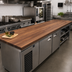 Thumbnail image #2 for Boos Block American Black Walnut Blended Rails Edge Grain Kitchen Countertop, 144 x 27 x 1-1/2 Inch, Oil Finish