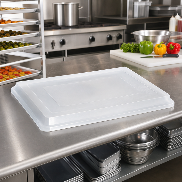 Product image #3 for Full-Size 18 x 26 Inch Snap-On Sheet Pan Cover, See-Thru Polyethylene