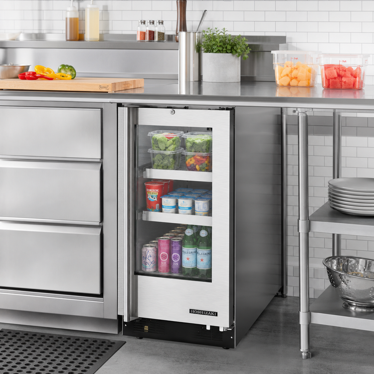 Product image #2 for Hoshizaki HR15A-G Compact One-Section Glass Door Undercounter Reach-In Refrigerator