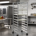 Thumbnail image #2 for New Age Full-Height Side-Loading Mobile Aluminum Tray Rack for 24 15 x 20 Trays