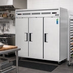 Thumbnail image #2 for Everest Refrigeration ESRF3 Three-Section Dual-Temperature Reach-In Refrigerator/Freezer, 46 R/22 F cu. ft., Top-Mounted Self-Contained