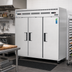 Thumbnail image #2 for Everest Refrigeration ESRF3 Three-Section Dual Temperature Reach-In Refrigerator/Freezer Combo with Top-Mounted Compressor