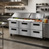 Thumbnail image #2 for Hoshizaki Steelheart 72-Inch Three-Section Mega Top Prep Refrigerator with 6 Drawers