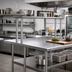 Thumbnail image #2 for Eagle Group Flex-Master 48 Inch Stainless Steel Table-Mount Overshelf Post Pair