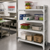 Thumbnail image #3 for Cambro Camshelving Premium 4-Tier Vented Add-On Polymer Shelving Unit, 21 x 72 x 72 Inches, Speckled Gray