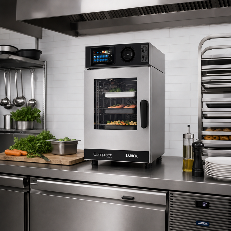 Product image #2 for Lainox Compact Naboo 6 x 2/3 GN Electric Direct Steam Countertop Combi Oven