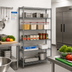 Thumbnail image #2 for Eagle Valu-Master Stationary 5-Tier Starter Wire Shelving Unit, 48 x 24 x 74 Inches, Pewter Gray Epoxy