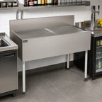 Thumbnail image #3 for Perlick Corporation Top Shelf TS48DB 48-Inch Freestanding Stainless Steel Underbar Drainboard with 6-Inch Backsplash