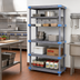 Thumbnail image #2 for Quantum Millenia 30-Inch Wide x 18-Inch Deep x 86-Inch High Gray Polymer Solid Shelving Starter Unit with 5 Shelves