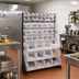 Thumbnail image #2 for Quantum Single-Sided Rail Rack with Clear Bins, 36 x 15 x 53 Inches