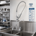 Thumbnail image #2 for T&S Brass EasyInstall Wall-Mount Pre-Rinse Unit with Add-On Faucet, 8-Inch Swing Nozzle, and 44-Inch Hose