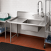 Thumbnail image #2 for John Boos Pro-Bowl 48-Inch Straight Soiled Dishtable with Left-to-Right Operation and 20-Inch Pre-Rinse Sink Bowl