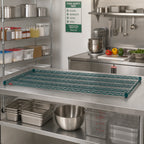 Thumbnail image #3 for Metro Super Erecta 3072NK3 Corrosion-Resistant Green Epoxy-Coated Wire Shelf, 72"W x 30"D