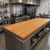 Thumbnail image #2 for John Boos Appalachian Red Oak Blended Rails Edge Grain Kitchen Countertop, 108 x 25 x 1-1/2 Inches