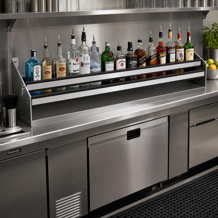 Product image #2 for Glastender 48-Inch Double Speed Rail, Stainless Steel