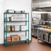 Thumbnail image #2 for Eagle Group Valu-Gard Stationary 4-Tier Wire Starter Shelving Unit, 72W x 21D x 74H, Green Epoxy Finish
