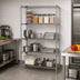 Thumbnail image #2 for Quantum Chrome Wire Shelving Starter Kit, 42W x 21D x 74H, 4-Shelf Stationary Unit